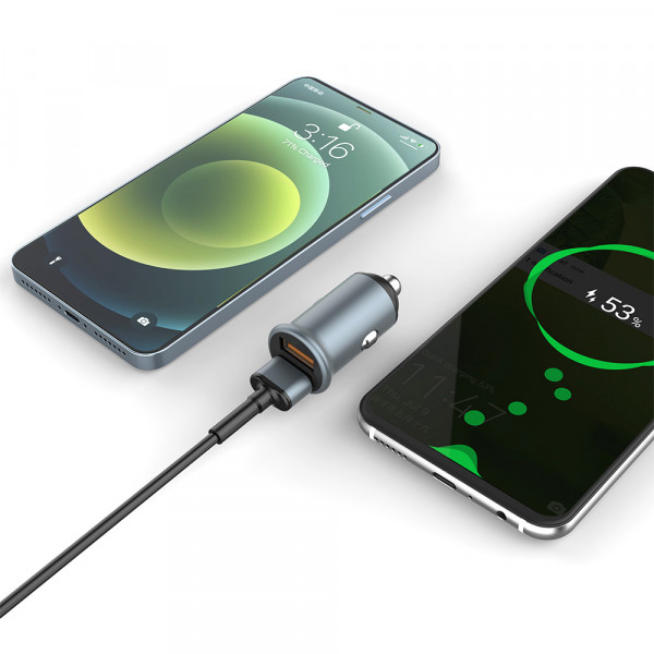 Фото - Автомобільний зарядний пристрій Colorway 2xUSB Quick Charge 3.0 36W Gray (CW-CHA036Q-GR)