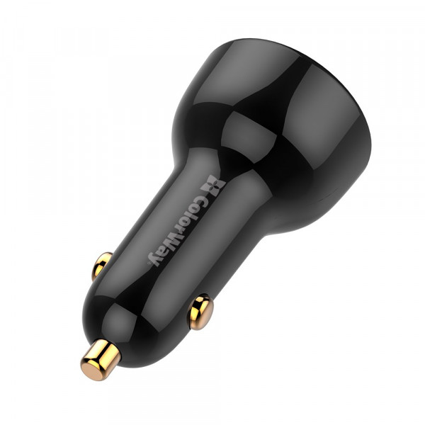 Фото - Автомобільний зарядний пристрій Colorway Power Delivery PPS USB (USB-A + USB-C) (100W) Black (CW-CHA044PD-BK)