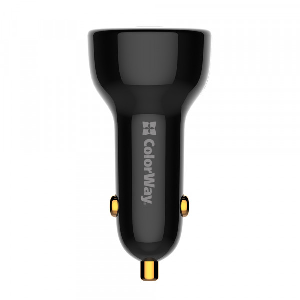 Фото - Автомобільний зарядний пристрій Colorway Power Delivery PPS USB (USB-A + USB-C) (100W) Black (CW-CHA044PD-BK)