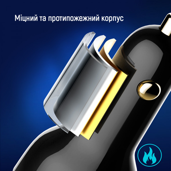 Фото - Автомобільний зарядний пристрій Colorway Power Delivery PPS USB (USB-A + USB-C) (100W) Black (CW-CHA044PD-BK)