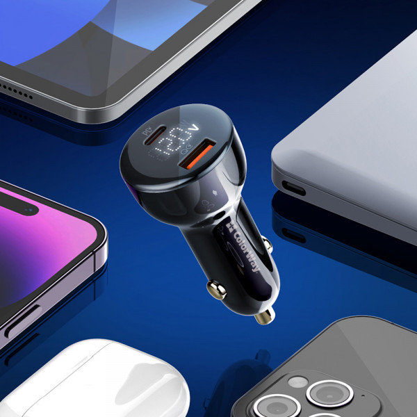 Фото - Автомобільний зарядний пристрій Colorway Power Delivery PPS USB (USB-A + USB-C) (100W) Black (CW-CHA044PD-BK)