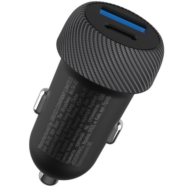 Фото - Автомобільний зарядний пристрій Colorway 2USB (Type-C PD35W + USB QC3.0) (35W) Black (CW-CHA064PD-BK)