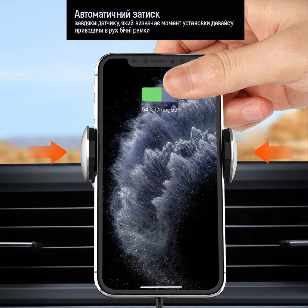 Фото - Автотримач з бездротовою зарядкою Colorway AutoSense Car Wireless Charger 2 10W Black (CW-CHAW035Q-BK)