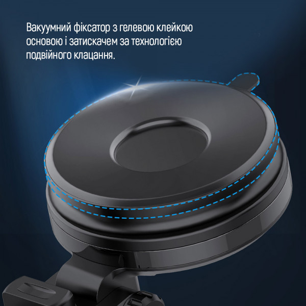 Фото - Уценка - Автодержатель с беспроводной зарядкой Colorway Dashboard Car Wireless Charger 15W Black (CW-CHAW037Q-BK)