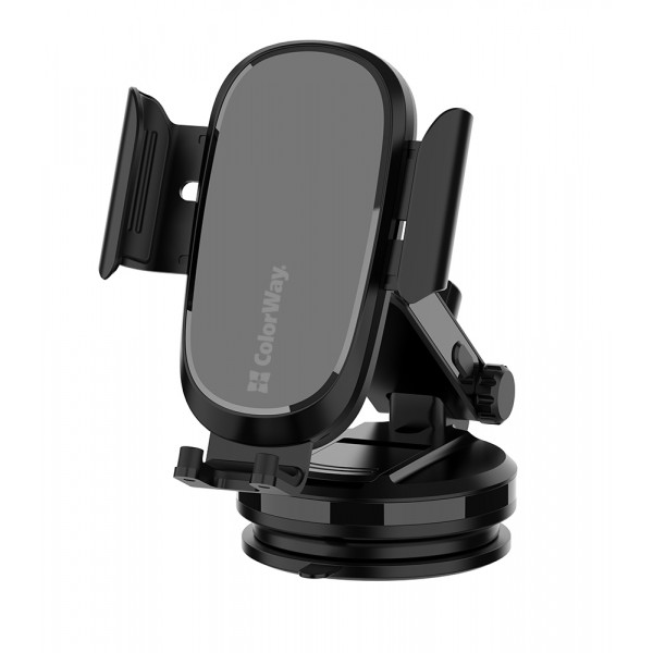 Фото - Уценка - Автодержатель с беспроводной зарядкой Colorway Dashboard Car Wireless Charger 15W Black (CW-CHAW037Q-BK)