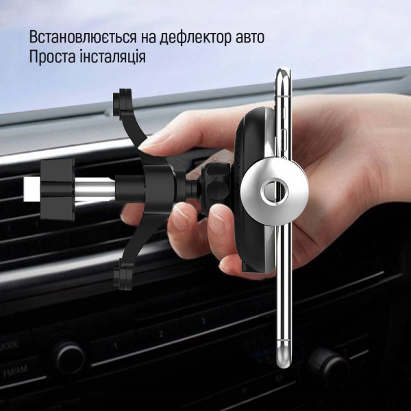 Фото - Автодержатель с беспроводной зарядкой Colorway AutoSense Car Wireless Charger 15W (CW-CHAW039Q-BK)