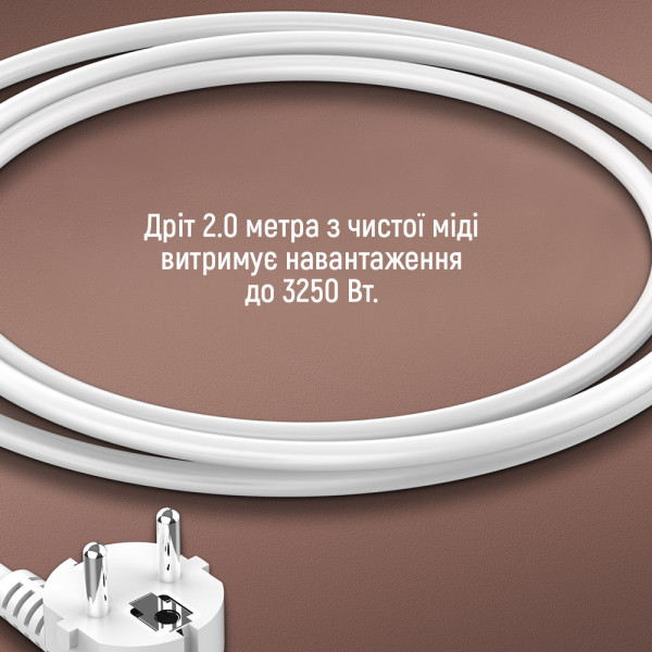 Фото - Мережевий фільтр Colorway 3 р/4USB GaN3 Pro PD (2USB-A + 2 TYPE-C) (65W) White 2м (CW-CHE34PDW)