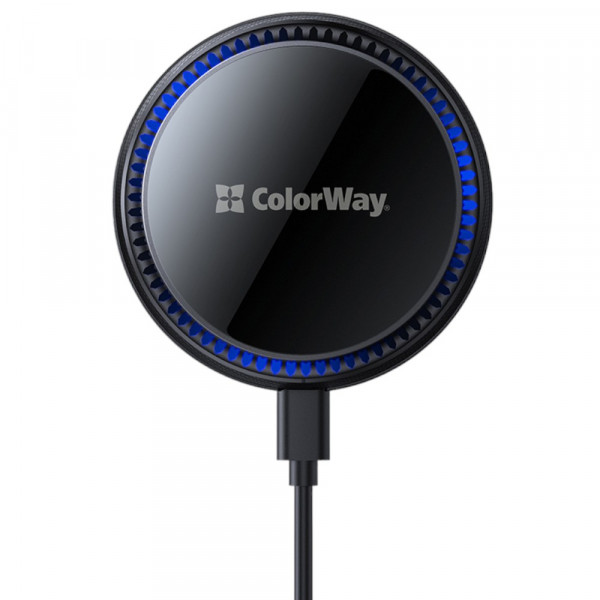 Фото - Автодержатель с беспроводной зарядкой Colorway MagSafe 360° Air Vent 15W Black (CW-CHMW041Q-BK)