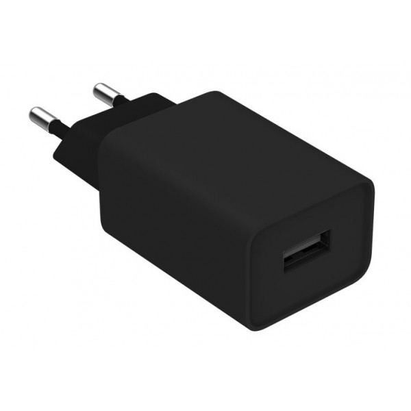 Фото - Мережевий зарядний пристрій Colorway 1USB AUTO ID 2A 10W Black+ cable Lightning (CW-CHS012CL-BK)