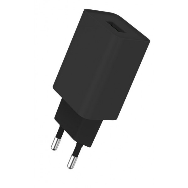 Фото - Мережевий зарядний пристрій Colorway 1USB AUTO ID 2A 10W Black+ cable Lightning (CW-CHS012CL-BK)