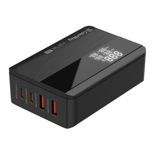 Фото - Сетевое зарядное устройство Colorway Power Delivery GaN (2USB-A + 2USB TYPE-C) (100W) Black (CW-CHS041PD-BK)