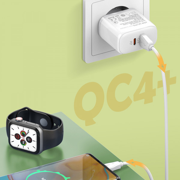 Фото - Мережевий зарядний пристрій Colorway Power Delivery Port PPS USB (Type-C PD + USB QC3.0) (45W) White (CW-CHS042PD-WT)