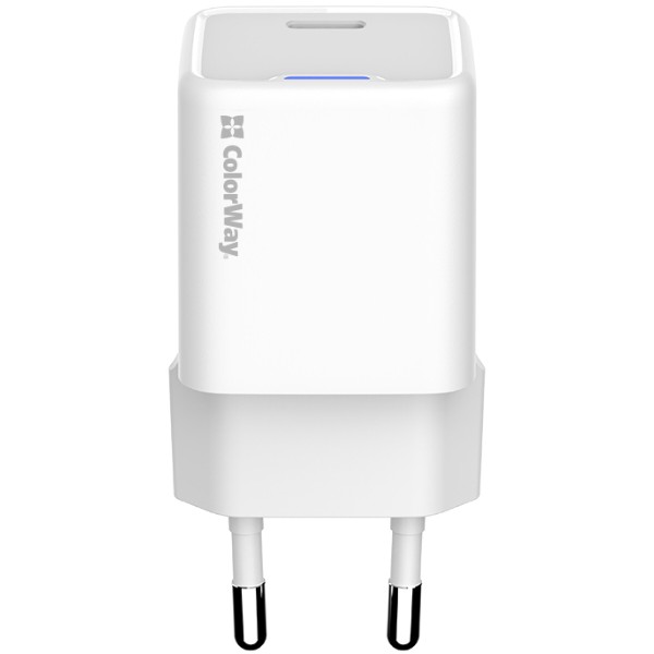 Фото - Сетевое зарядное устройство Colorway GaN Mini 25W PD Port PPS USB-C White (CW-CHS052PD-WT)