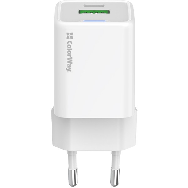 Фото - Мережевий зарядний пристрій Colorway GaN Mini 35W PD Port PPS USB White (CW-CHS055PD-WT)