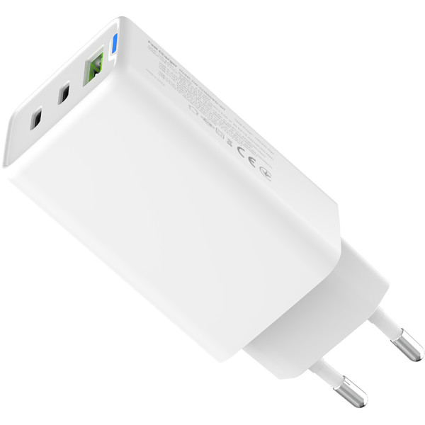Фото - Мережевий зарядний пристрій Colorway GaN Mini 65W PD Port PPS USB White (CW-CHS058PD-WT)