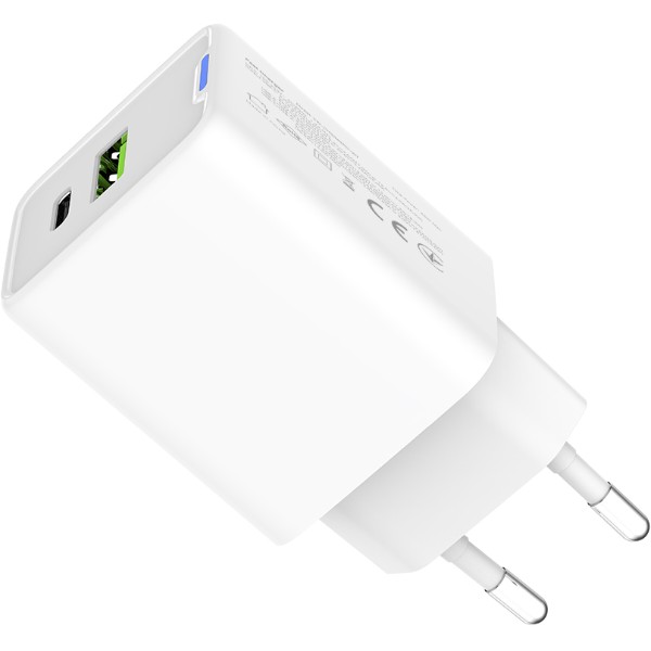 Фото - Мережевий зарядний пристрій Colorway GaN Mini 45W PD Port PPS USB (Type-C PD + USB QC4.0) White (CW-CHS060PD-WT)