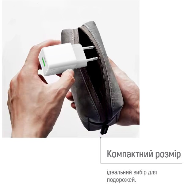Фото - Мережевий зарядний пристрій Colorway GaN Mini 45W PD Port PPS USB (Type-C PD + USB QC4.0) White (CW-CHS060PD-WT)