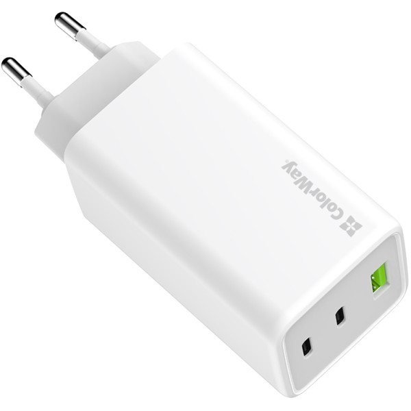Фото - Мережевий зарядний пристрій Colorway GaN Mini 100W PD Port PPS USB (USB-2C1A) White (CW-CHS061PD-WT)