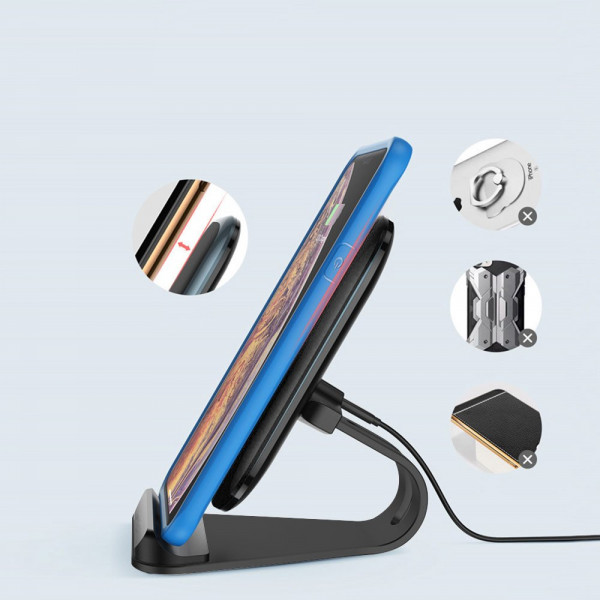 Фото - Бездротовий зарядний пристрій Colorway Wireless Stand 15W Black (CW-CHW31Q-BK)