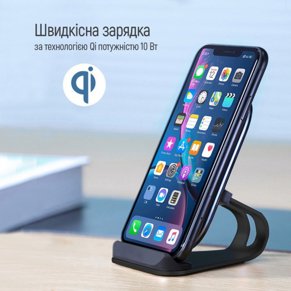 Фото - Бездротовий зарядний пристрій Colorway Wireless Stand 15W Black (CW-CHW31Q-BK)