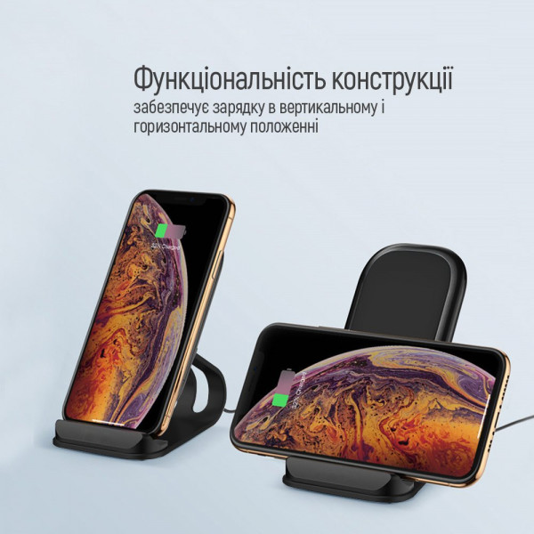 Фото - Бездротовий зарядний пристрій Colorway Wireless Stand 15W Black (CW-CHW31Q-BK)