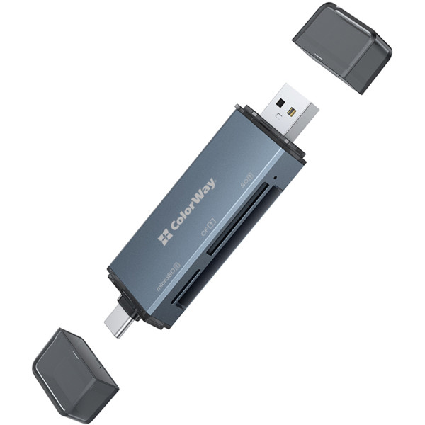 Фото - Кардрідер Colorway USB 2.0/USB-C to CF/SD/MicroSD (CW-CR-01)