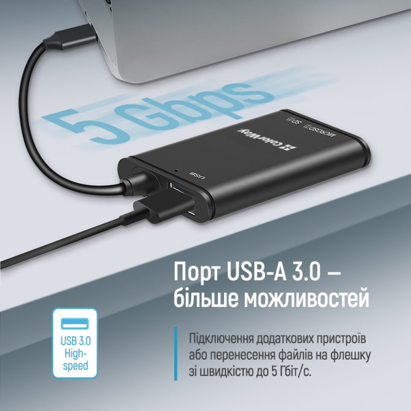 Фото - Кардрідер Colorway USB-C to USB 3.0/SD/MicroSD (CW-CR-02)