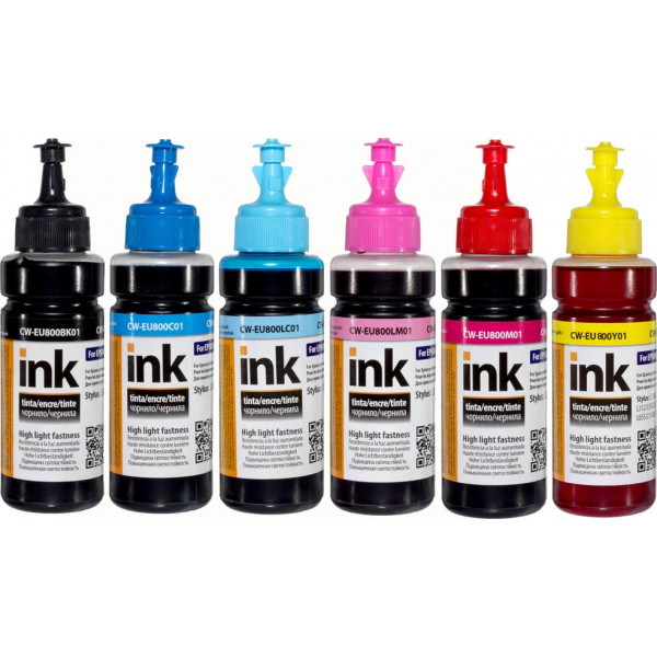 Фото - Чорнило Colorway для Epson L800 BK/С/LC/LM/M/Y 6x100 мл (CW-EU800SET01)
