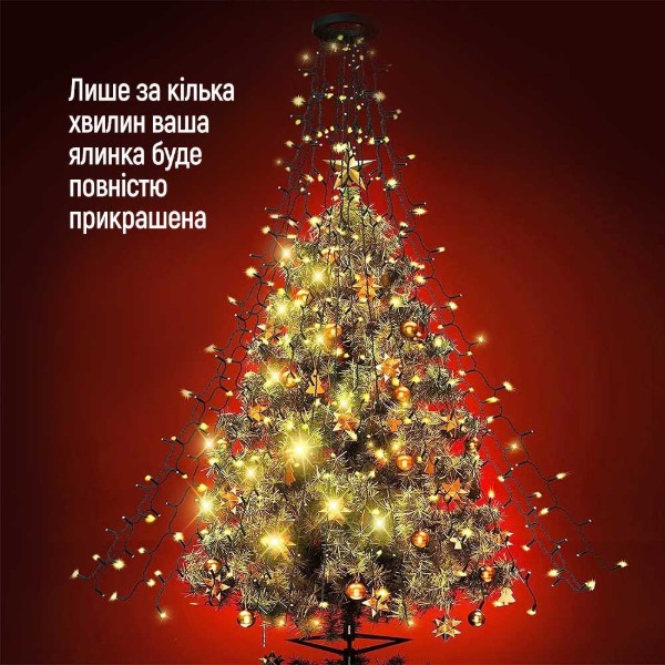Фото - Гирлянда каскад Colorway LED 98 7x1.5м теплый цвет USB (CW-G-98L71CU)