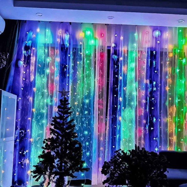 Фото - Гирлянда-штора Colorway 3x3м 300LED 220В цветная (CW-GW-300L33VMC)