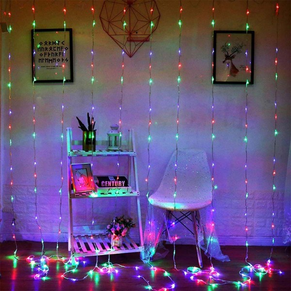 Фото - Гирлянда-штора Colorway 3x3м 300LED 220В цветная (CW-GW-300L33VMC)