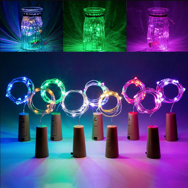 Фото - Гирлянда линейная Colorway Пробка для бутылки 20 LED 2м (5шт/уп) CW-GC-20L2BMC