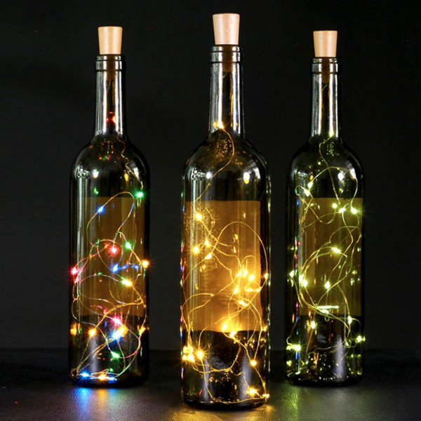 Фото - Гирлянда линейная Colorway Пробка для бутылки 20 LED 2м (5шт/уп) CW-GC-20L2BMC