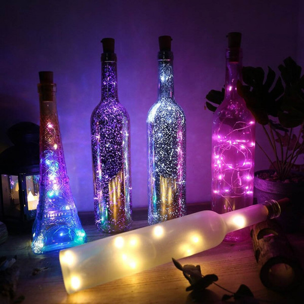 Фото - Гирлянда линейная Colorway Пробка для бутылки 20 LED 2м (5шт/уп) CW-GC-20L2BMC