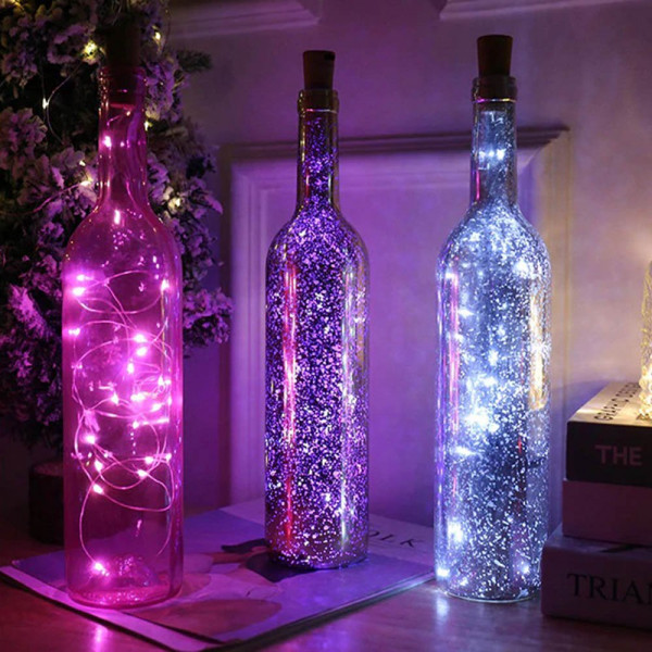 Фото - Гирлянда линейная Colorway Пробка для бутылки 20 LED 2м (5шт/уп) CW-GC-20L2BMC
