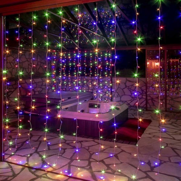 Фото - Гирлянда-штора Colorway 3x3м 300LED 220В цветная (CW-GW-300L33VMC)