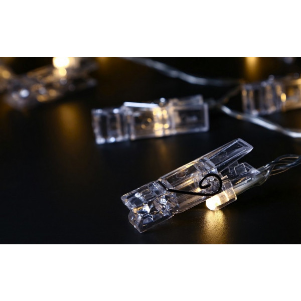 Фото - Гірлянда лінійна Colorway 20LED, 3м, з прищіпками для фото, USB (CW-LCP-20L30BU)