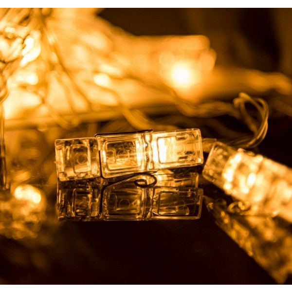 Фото - Гірлянда лінійна Colorway 20LED, 3м, з прищіпками для фото, USB (CW-LCP-20L30BU)