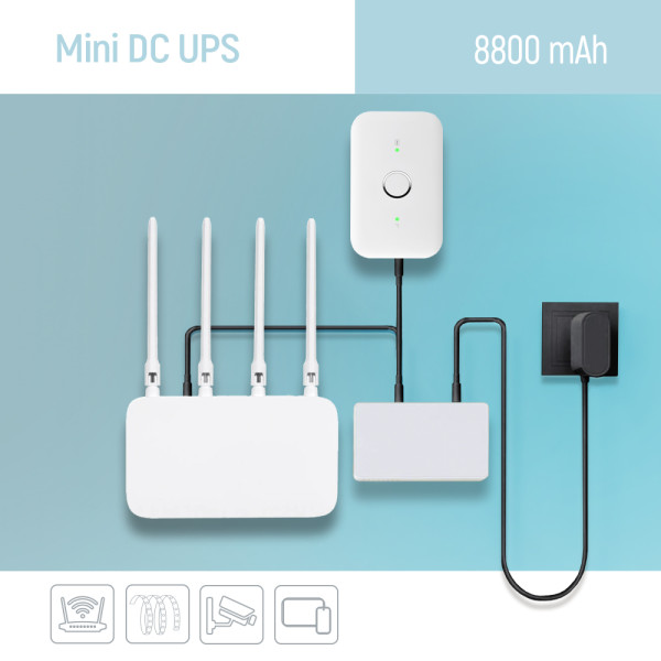 Фото - Джерело безперебійного живлення Colorway UPS for router 8800mAh 21W DC 5V/9V/12V/24V V2 (CW-PB088LI3WT)