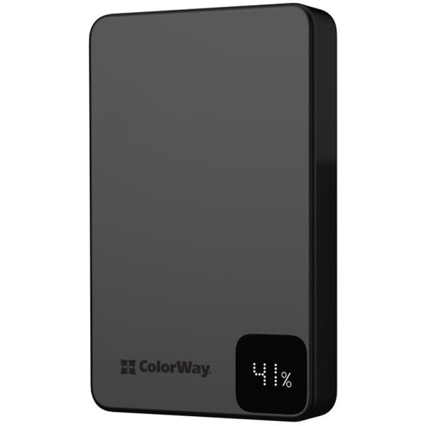 Фото - Батарея мобільна Colorway Power Bank 10 000 mAh 15W MagSafe USB-C PD 20W Black (CW-PB100LPA1BK-WPDD)