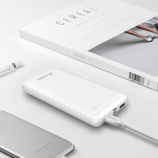Фото - Батарея мобильная Colorway Power Bank 10 000 mAh Slim (USB QC3.0 + USB-C Power Delivery 18W) White (CW-PB100LPG3WT-PD)