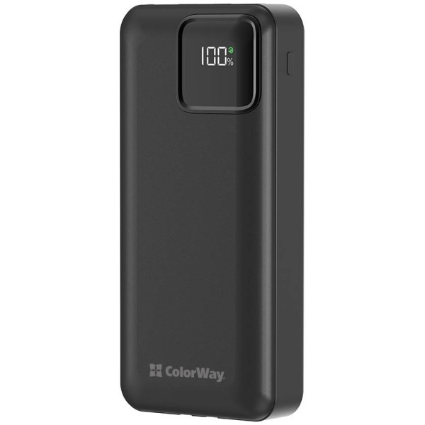 Фото - Батарея мобільна Colorway Power Bank 20000 mAh Optimal Power USB QC3.0 + USB-C PD22.5W Black (CW-PB200LPB5BK-PDD)