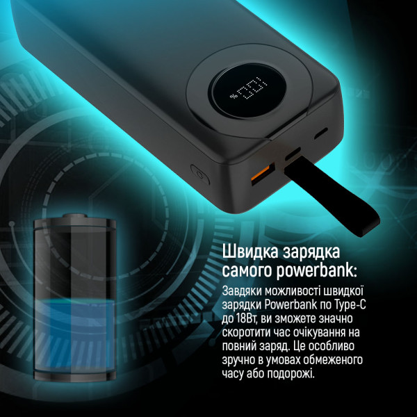 Фото - Батарея мобильная Colorway 30000 mAh EnergyPlus Black (CW-PB300LPB4BK-PDD)