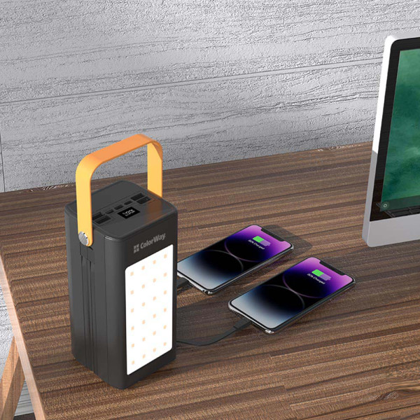Фото - Батарея мобильная Colorway 80000 mAh LCD/Lamp USB QC3.0 + USB-C Power Delivery 22.5W Black (CW-PB800LPA8BK-PDD)
