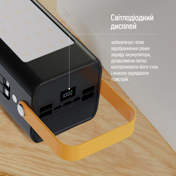 Фото - Батарея мобильная Colorway 80000 mAh LCD/Lamp USB QC3.0 + USB-C Power Delivery 22.5W Black (CW-PB800LPA8BK-PDD)