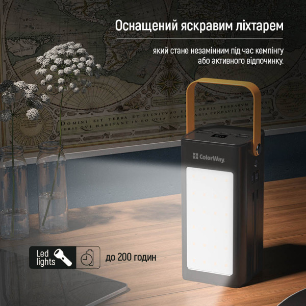 Фото - Батарея мобильная Colorway 80000 mAh LCD/Lamp USB QC3.0 + USB-C Power Delivery 22.5W Black (CW-PB800LPA8BK-PDD)