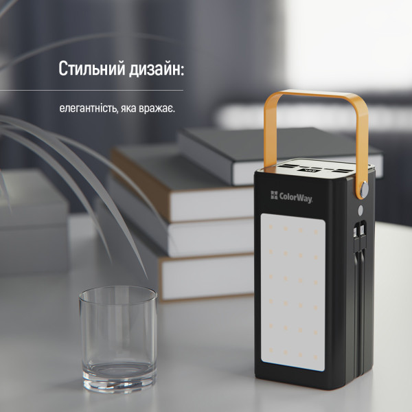 Фото - Батарея мобильная Colorway 80000 mAh LCD/Lamp USB QC3.0 + USB-C Power Delivery 22.5W Black (CW-PB800LPA8BK-PDD)