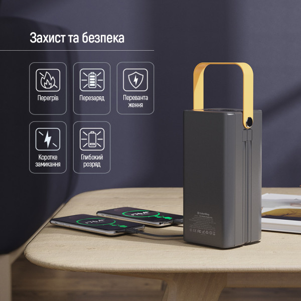 Фото - Батарея мобильная Colorway 80000 mAh LCD/Lamp USB QC3.0 + USB-C Power Delivery 22.5W Black (CW-PB800LPA8BK-PDD)