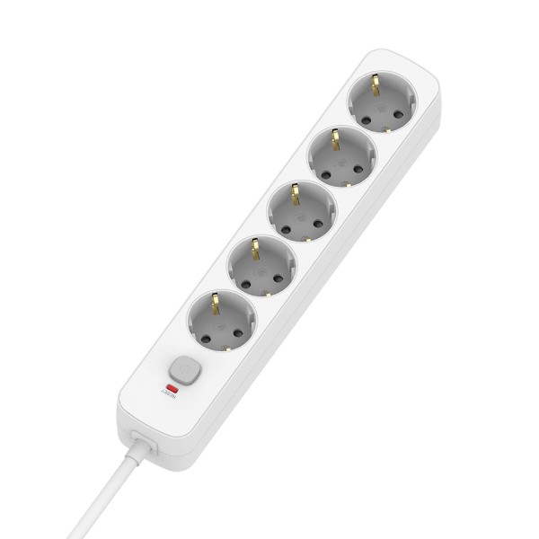 Фото - Мережевий фільтр Colorway 10A/2500W (CCA-3G1MM) 5 р/2M White (CW-PSEA1052W)