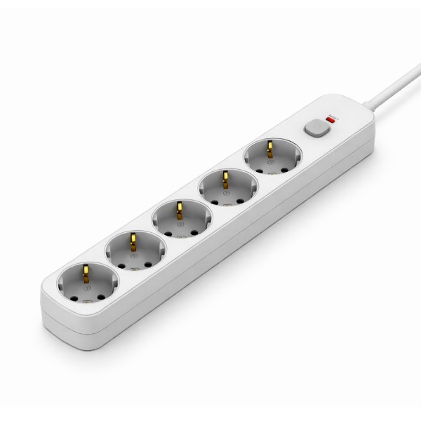 Фото - Мережевий фільтр Colorway 10A/2500W (CCA-3G1MM) 5 р/2M White (CW-PSEA1052W)